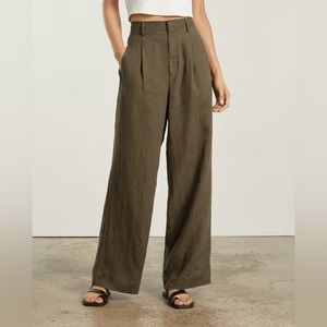NWT Everlane The linen way-high drape pant